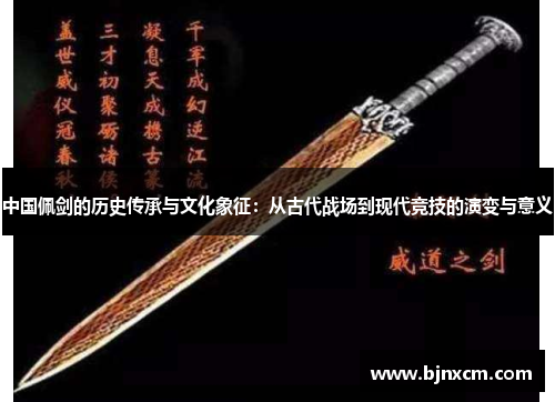 中国佩剑的历史传承与文化象征：从古代战场到现代竞技的演变与意义